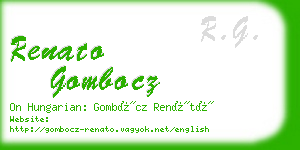 renato gombocz business card